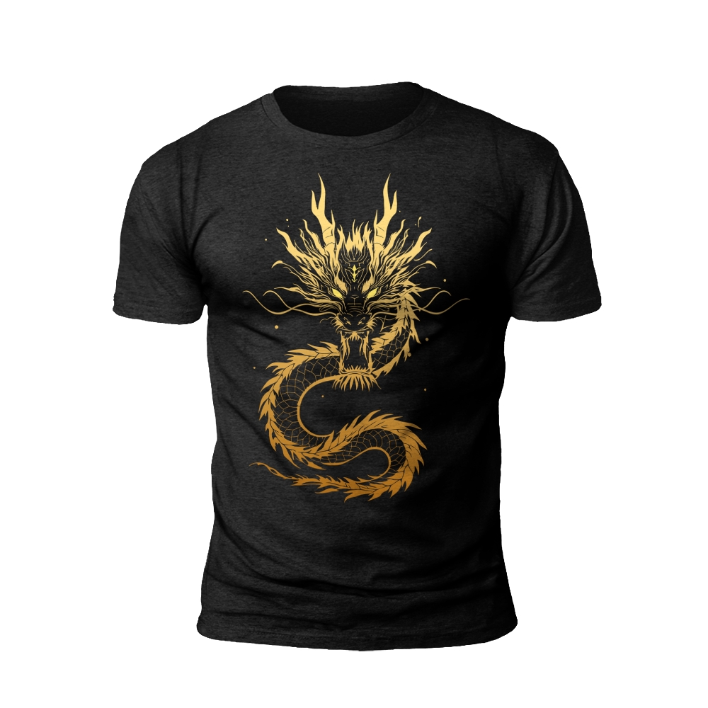 Golden Dragon T-Shirt: Majestic and Regal
