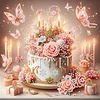 Diamond Painting-DIY Crystal Rhinestone Butterfly Cake(Box Packaging)