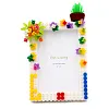 Potted Plants DIY Building Block Photo Frame Kit,Creative Handmade Assembled Photo Frame Handmade Craft Gift Home Tabletop Display Decor