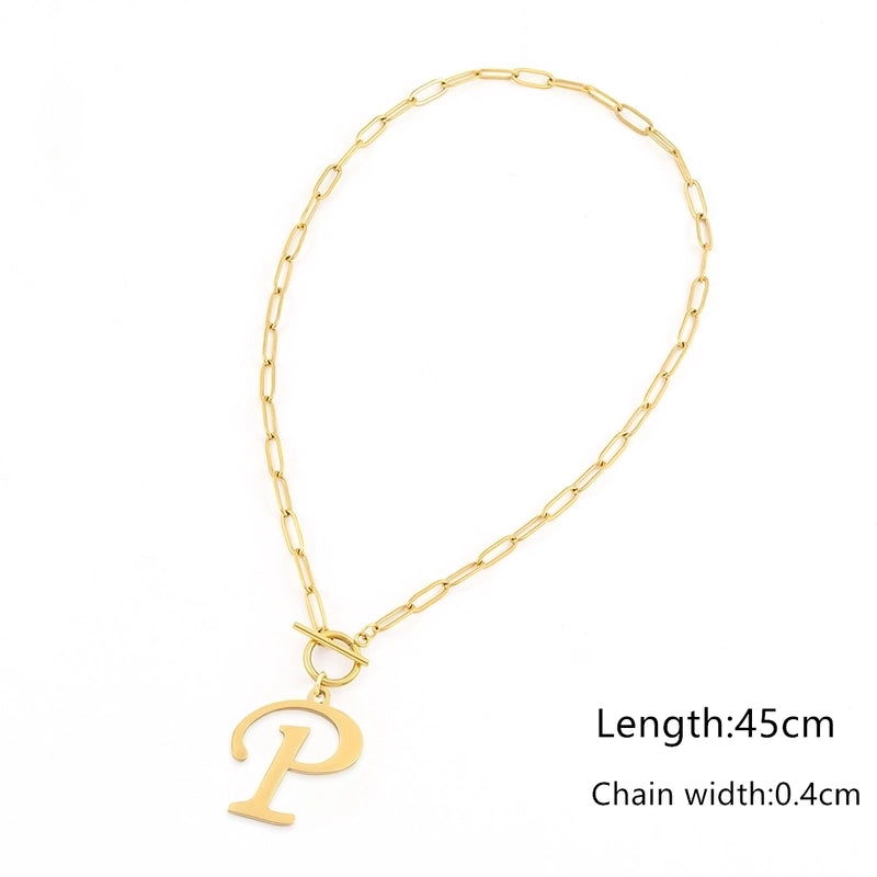 Elegant Minimalist Classic Style Letter 201 Stainless Steel 304 Stainless Steel Pendant Necklace