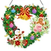 DIY Special Shaped Diamond Painting Wall Decor Wreath Hanging Kit(Love Snowman Cookie Man)