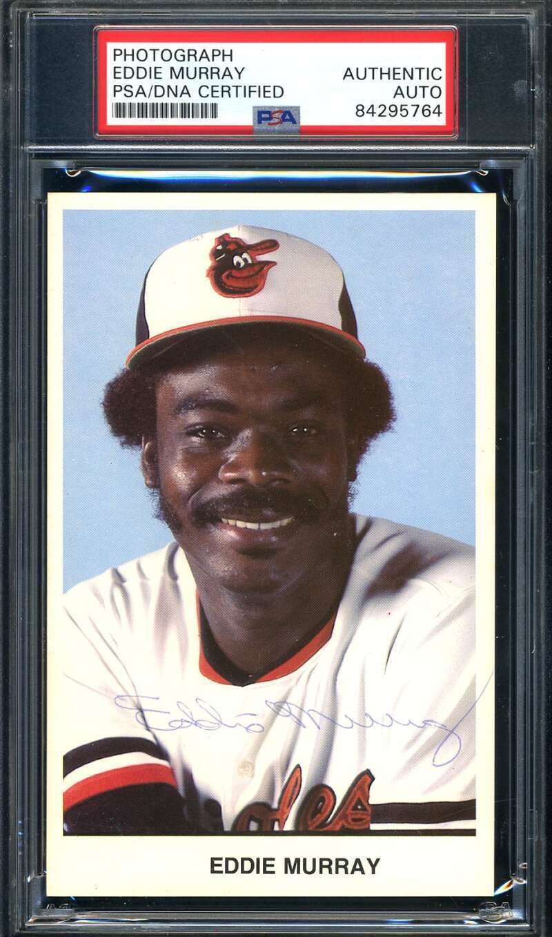 Eddie Murray PSA DNA Coa Hand Signed Team Issue Tigers Photo Poster painting Autograph