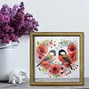 Diamond Painting Special Shaped Drill Flowers and Birds With Frame(8.46x8.46inch)