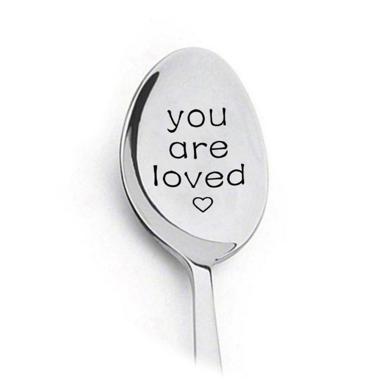 Fashion Letter Stainless Steel Spoon