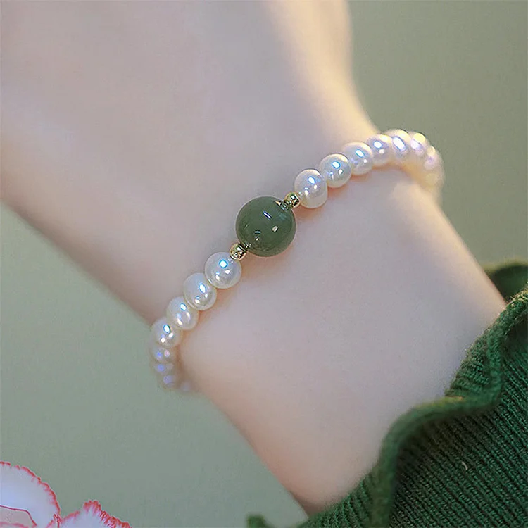 Pearl indigo bracelet