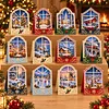 12Pcs DIY Pearl Diamond Painting Christmas Cards, 3D Greeting Card Craft Kits with Resin Pearls, Handmade Holiday Cards for Adults, Christmas Gifts & Decorations