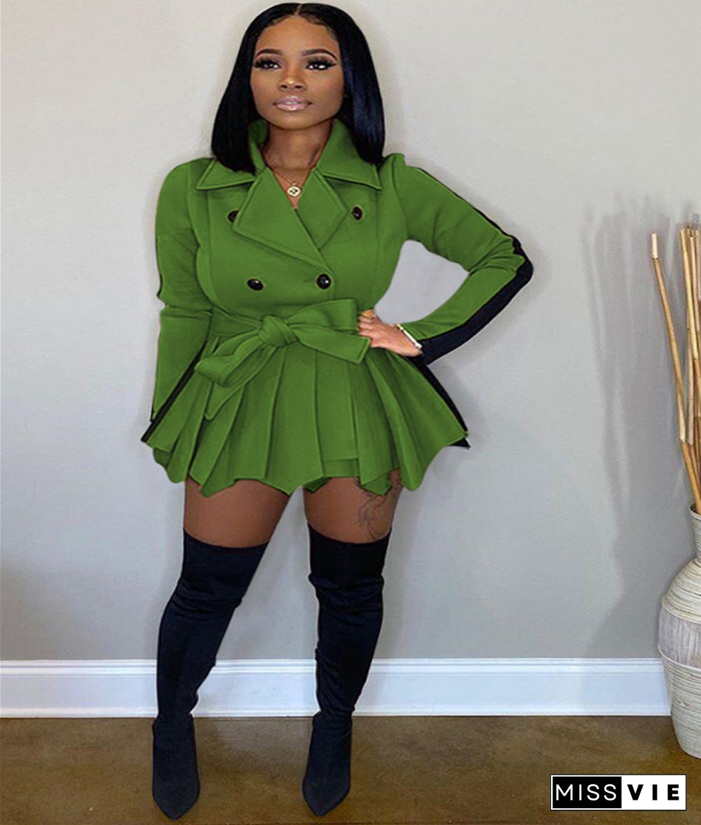 Hot Style Women Solid-color Long-sleeved Thickened Coat