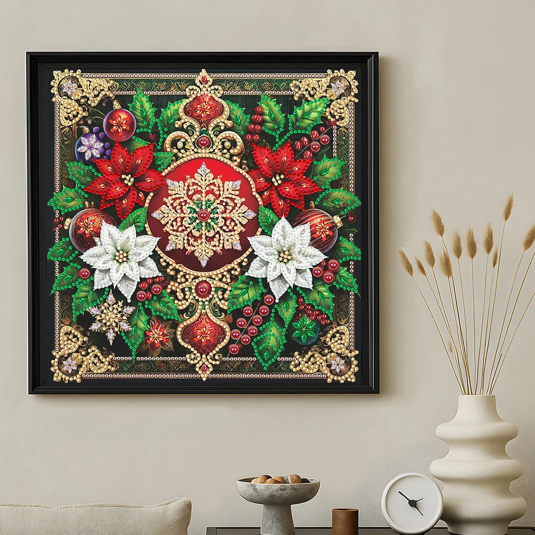 Christmas Special Shaped 5D DIY Partial Drill Diamond Art Kit Home Decor 30x30cm