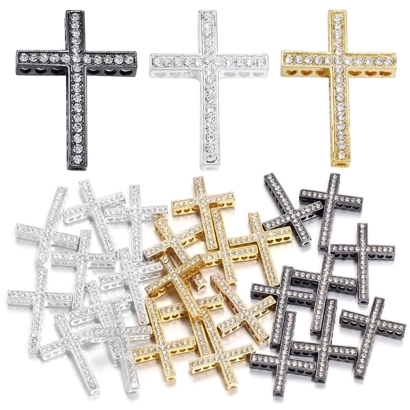 5 PCS/Package Alloy Rhinestones Cross Minimalist