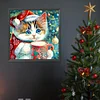 Diamond Painting -DIY Round Drill Christmas Kitten