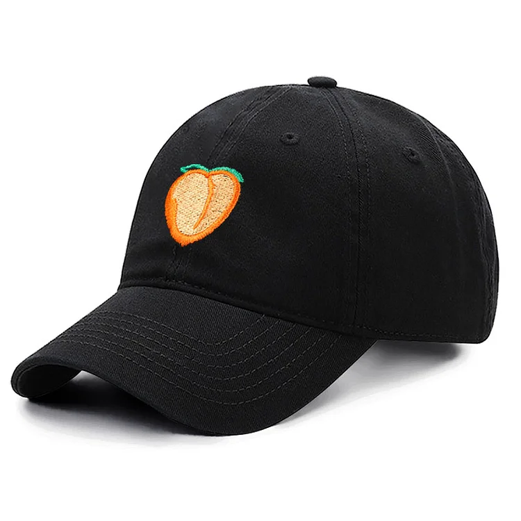 Peach Embroidery Cotton Men Baseball CapWomen Hat Sport Visors Snapback Cap Breathable Outdoor Sun Hat Dropshipping