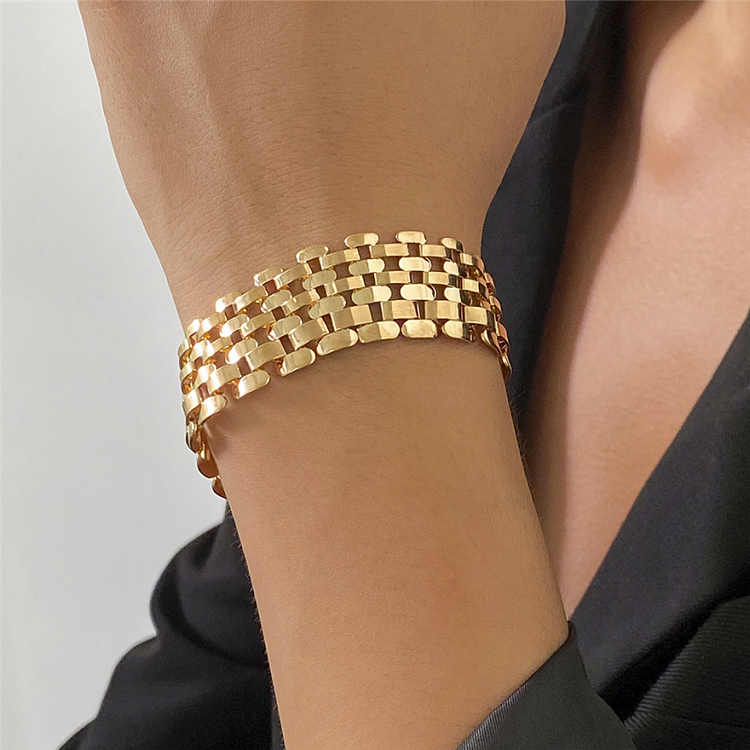 Hip Hop Cool Geometry Wristband Bracelet for Women