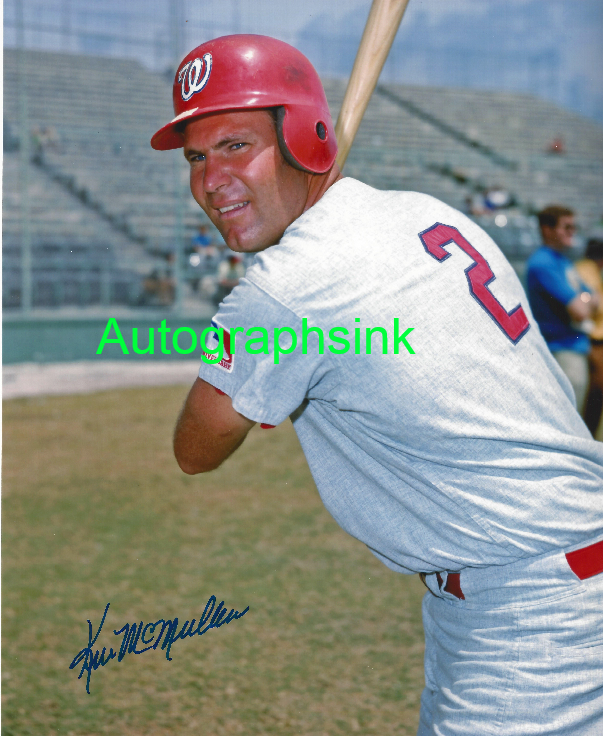 Ken McMullen autographed 8x10 Washington Senators Topps Vault #2