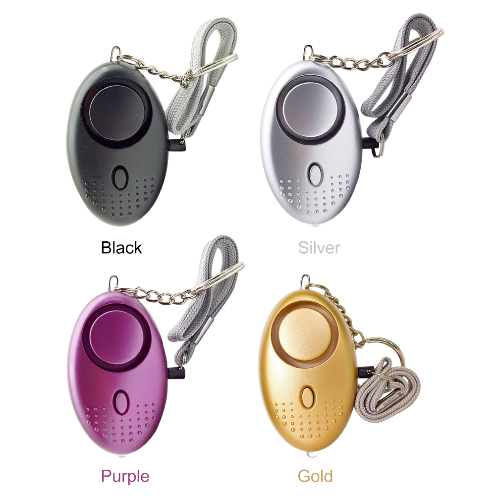 

130dB Personal Security Alarm with LED Flashlight Self-Defense Safety Siren, Purple, 501 Original