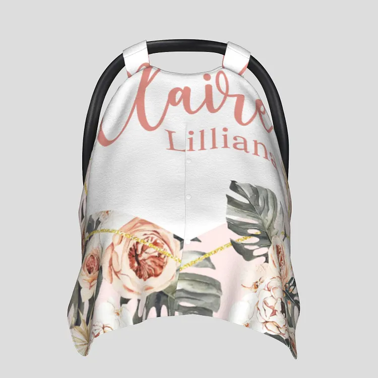 Personalized Baby Bohemian Flower Car Seat Canopy for Comfort & Unique| C36