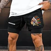 Double Layer Chief Design Sports Shorts by Inlyline