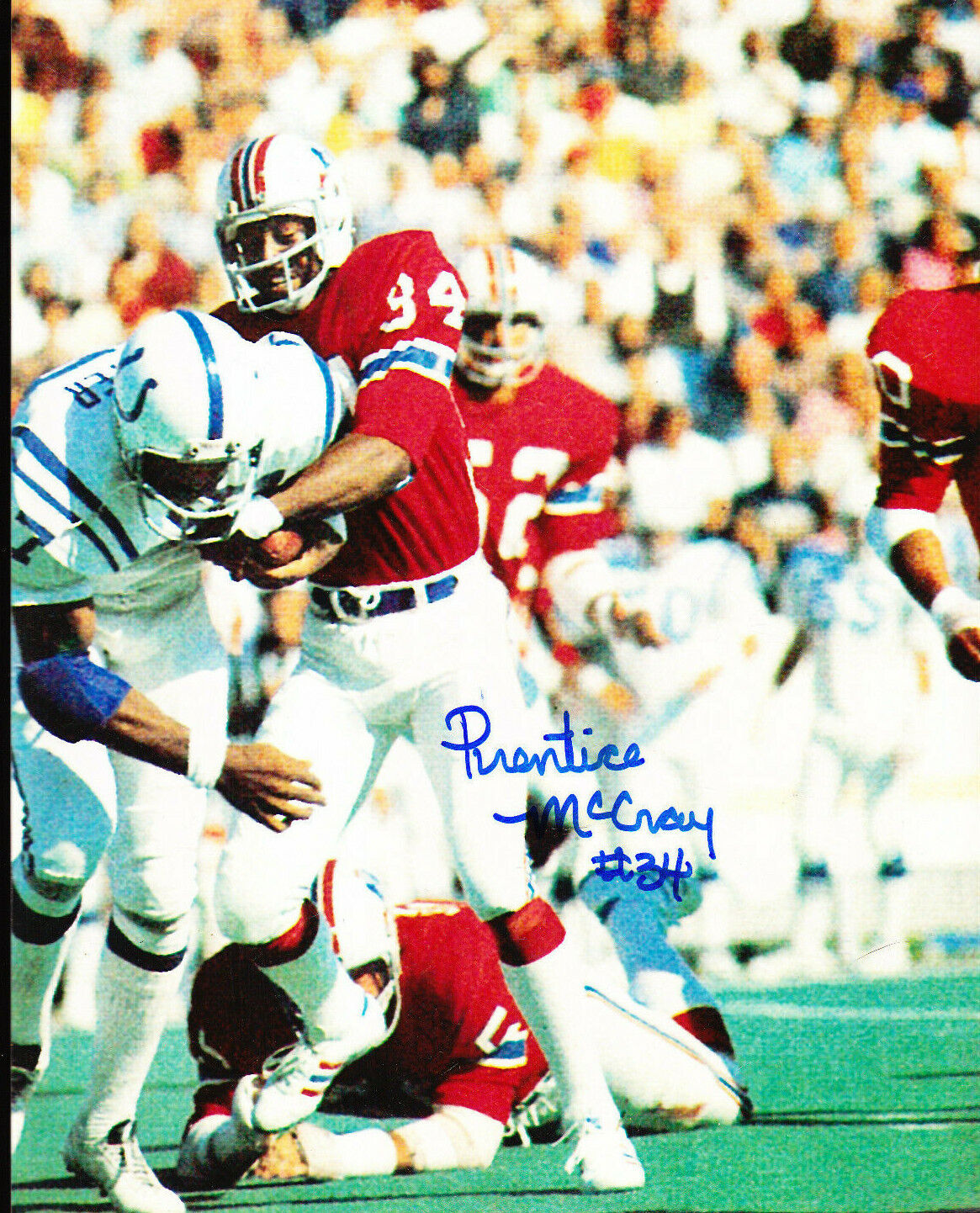 PRENTICE MCCRAY AUTOGRAPH SIGNED 8X10 Photo Poster painting NEW ENGLAND PATRIOTS COA