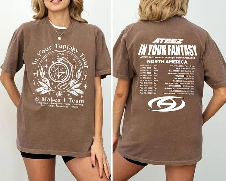 ATEEZ IN YOUR FANTASY OFFIAL MD Tシャツ 1枚 ATEEZ - T-Shirt [2025 World Tour 'In Your Fantasy' Official
