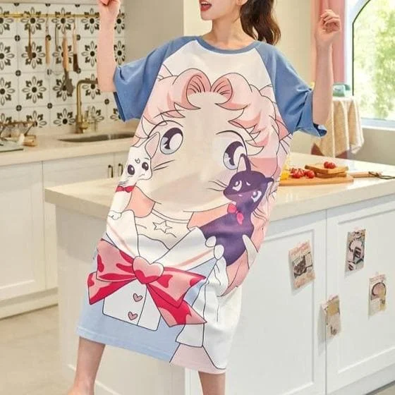 Cute Summer Sailor Moon Homewear Pajamas Dress SP16251