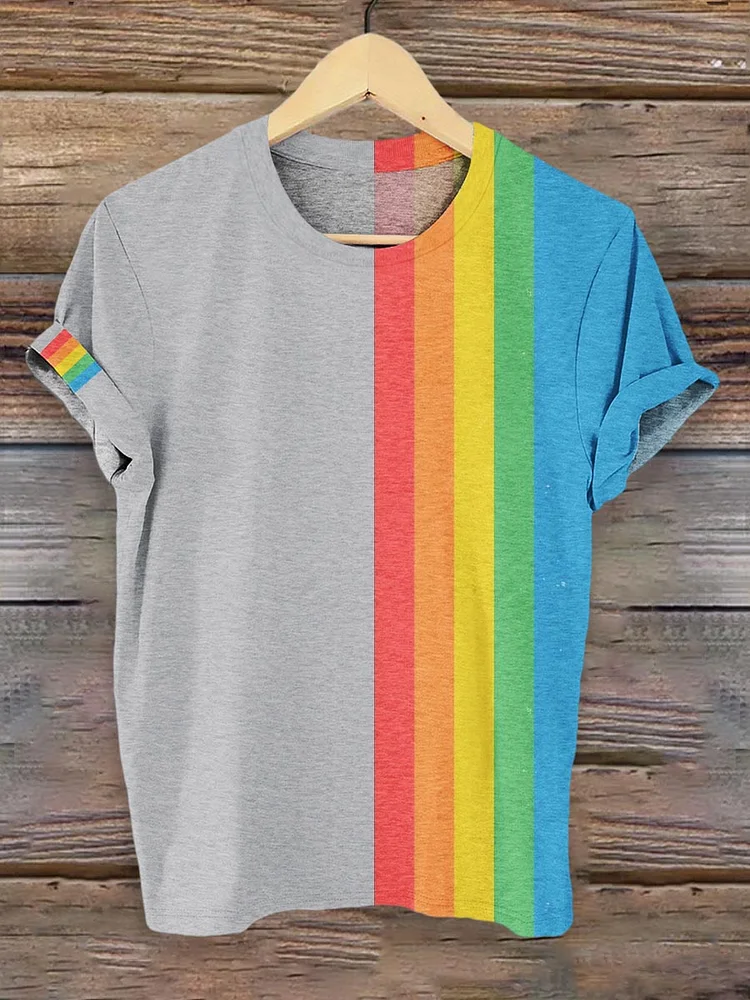Lgbt Rainbow Gradient Art Print T-shirt socialshop