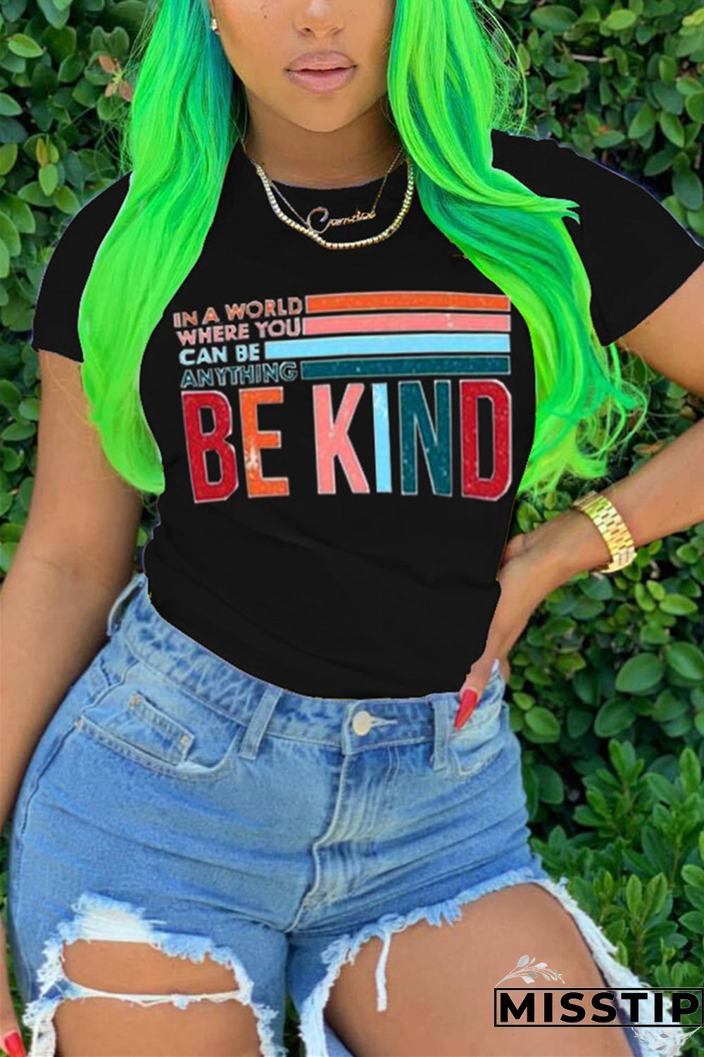 White Fashion Casual Print Short Sleeve T-shirt