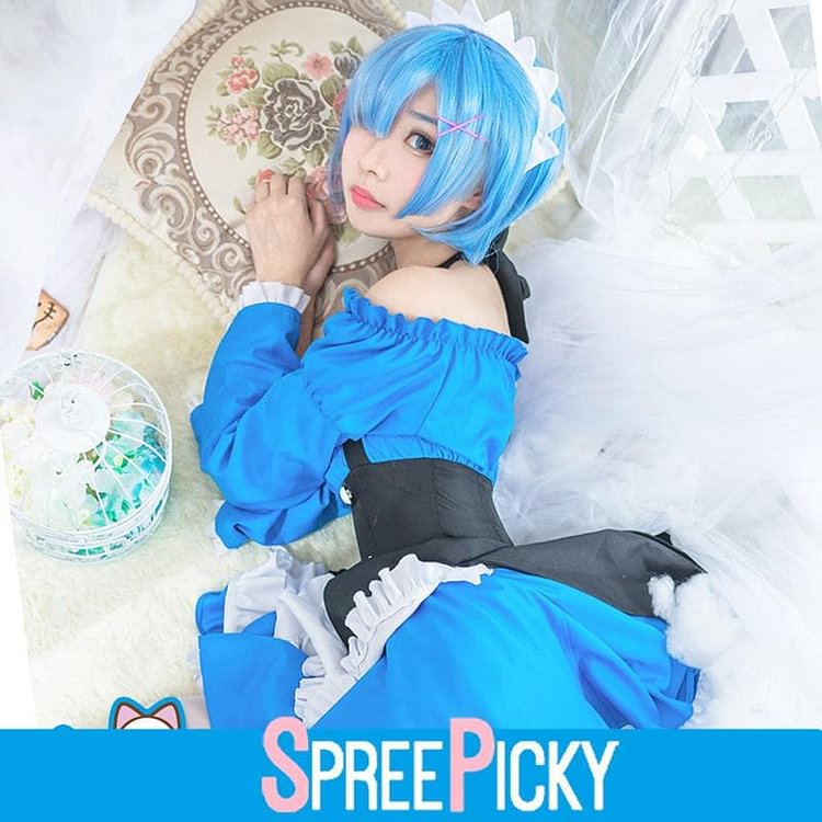 Life In A Different World From Zero Ram Rem Maid Cosplay Costume SP1711504