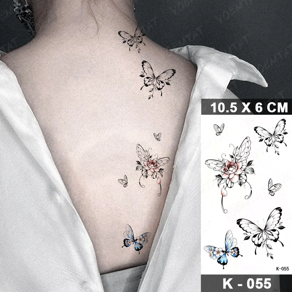 Sdrawing Temporary Tattoo Sticker Old School Flash Tatoo Dark Snake Scorpion Arm Wrist Fake Tatto For Body Art Women Men