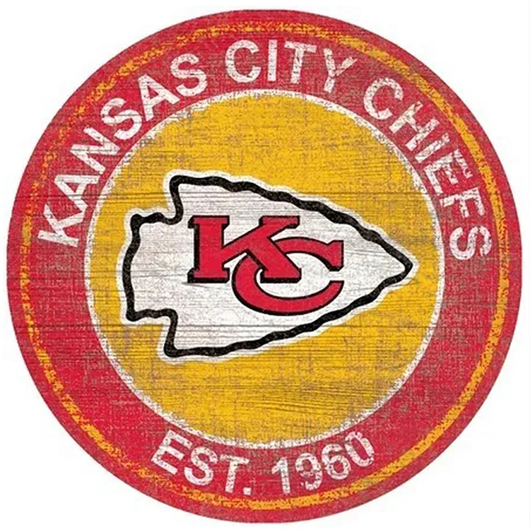 Kansas City Chiefs Soccer Team  - Full Round - Diamond Painting (30*30cm)