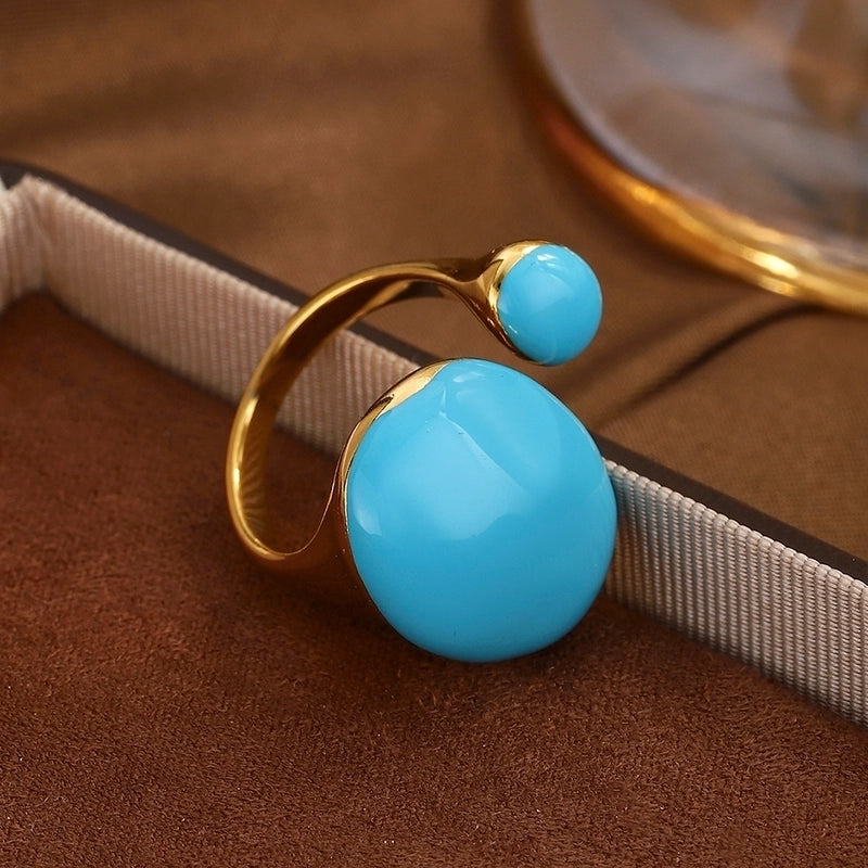 Elegant Classical Vintage Style Geometric Water Droplets 316L Stainless Steel  Titanium Steel Wide Band Rings Open Rings