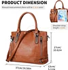Damen Handtasche Leder Henkeltasche Top Griff Tasche Vintage Weiches Umhängetasche Schultertasche für Frauen