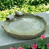 Ceramic Birdbath Bowl Bird Feeder Bird Feeding Bowl for Outdoor Garden Courtyard