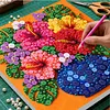 Monstera Deliciosa Vase Button Picture Art DIY Kit 30x30cm Frame Button Painting