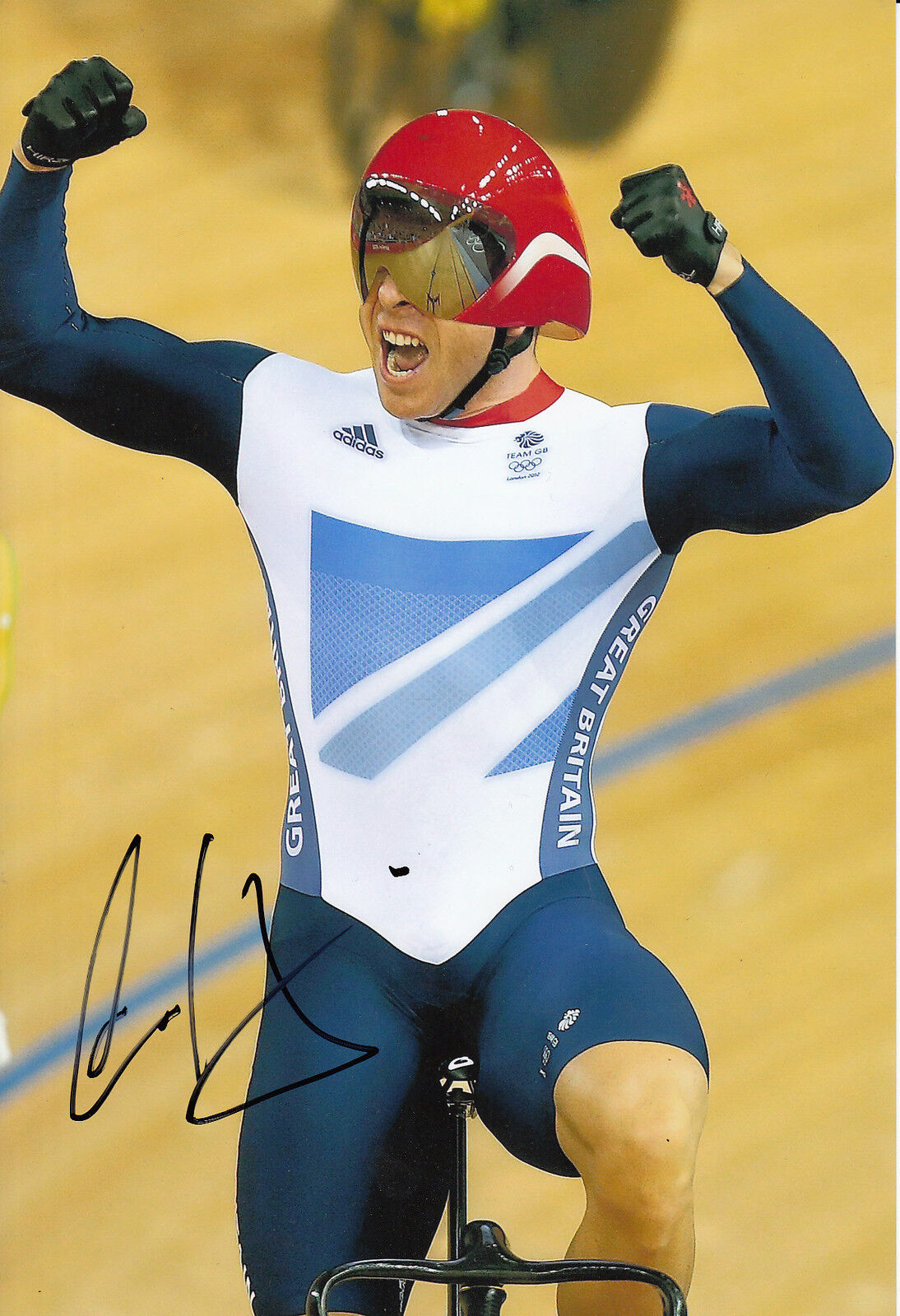 Chris Hoy Hand Signed Olympic Photo Poster painting London 2012 Gold Medal Winner 12x8 2.