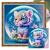 Crystal Ball Zodiac-Tiger-11CT Stamped Cross Stitch 40*40cm/15.75*15.75in