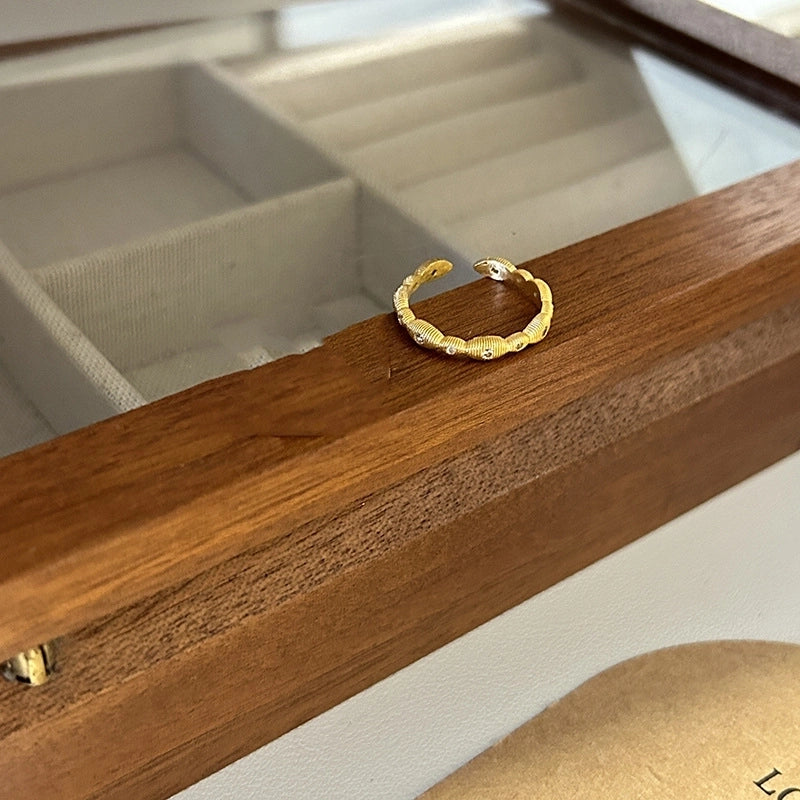 Minimalist Geometric Copper Plating Women’s Open Rings