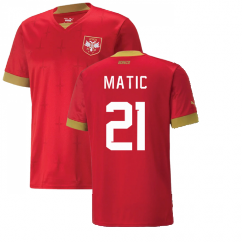 Serbien Nemanja Matić 21 Home Trikot WM 2022