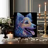 DIY Pearl Painting Wolf for Home Wall Decor with Frame(30x30cm)
