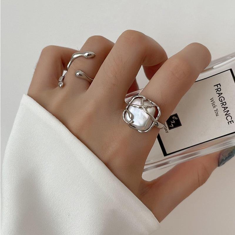Moonlight Forest Pearl Rings