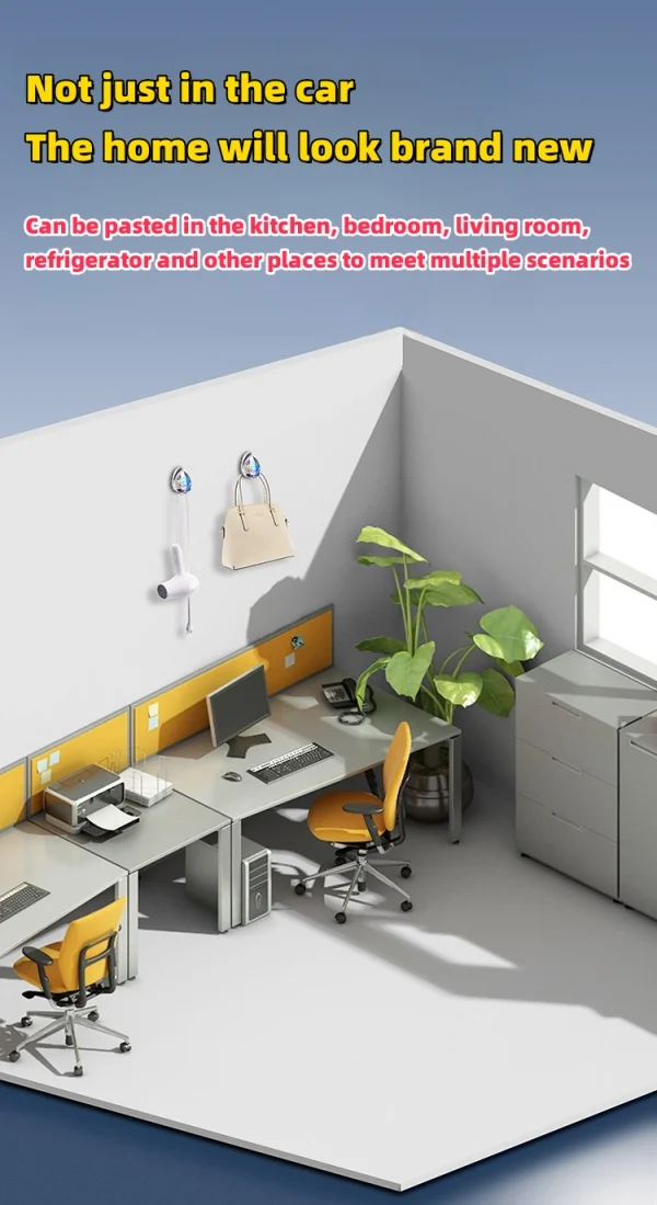 Car Hidden Crystal Colorful Hook