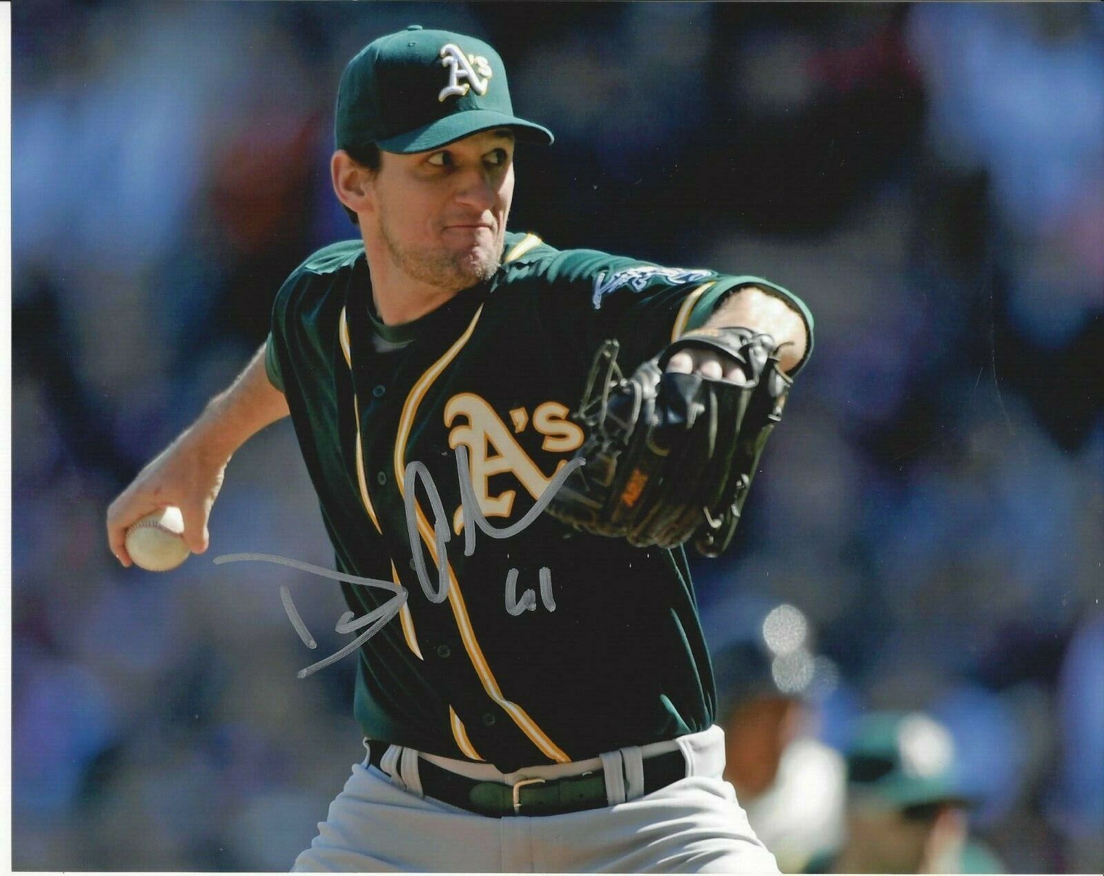 Dan Otero autographed 8x10 Oakland Athletics#S946