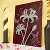 DIY Pearl Painting Lily Butterfly for Home Wall Decor with Frame(40*30cm)