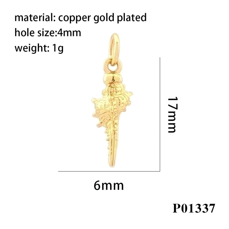 Minimalist Tree Heart Shape Eye Copper Plating Inlay Zircon 18k Gold Plated Charms