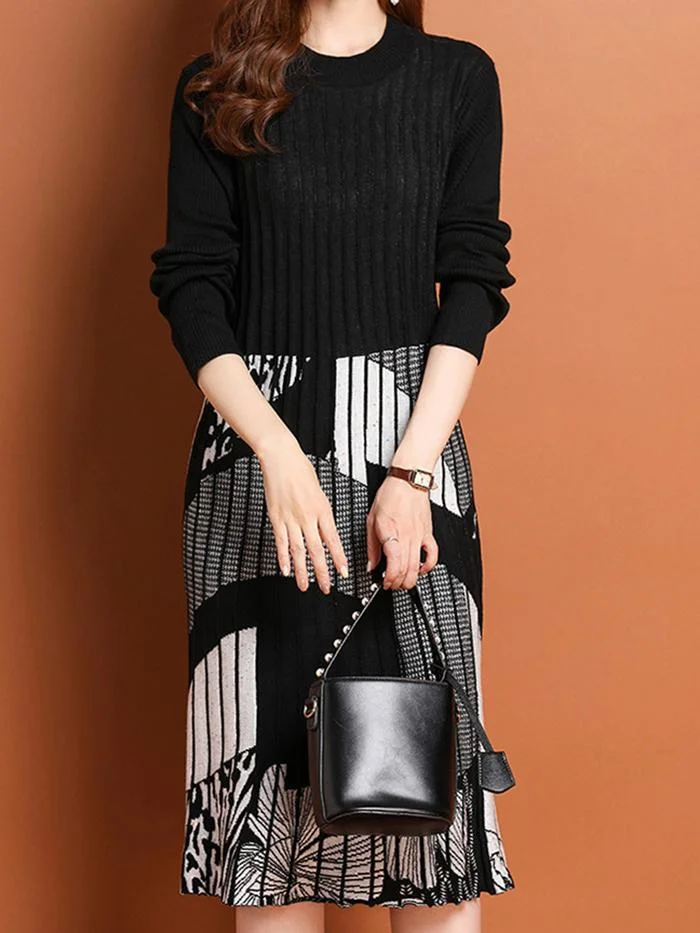 Fashion Acetate Satin Printed Dress