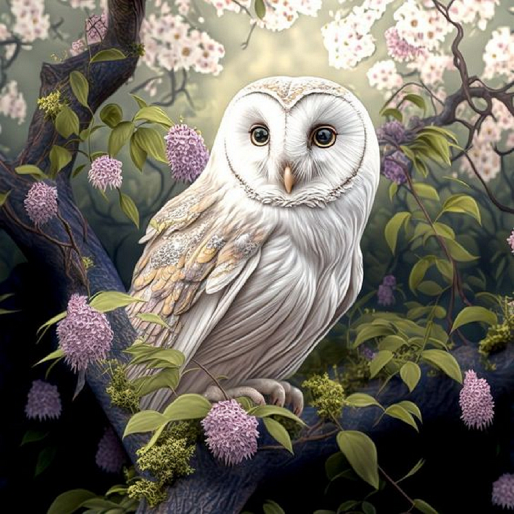 Full Round Diamond Painting - Owl 30*30CM