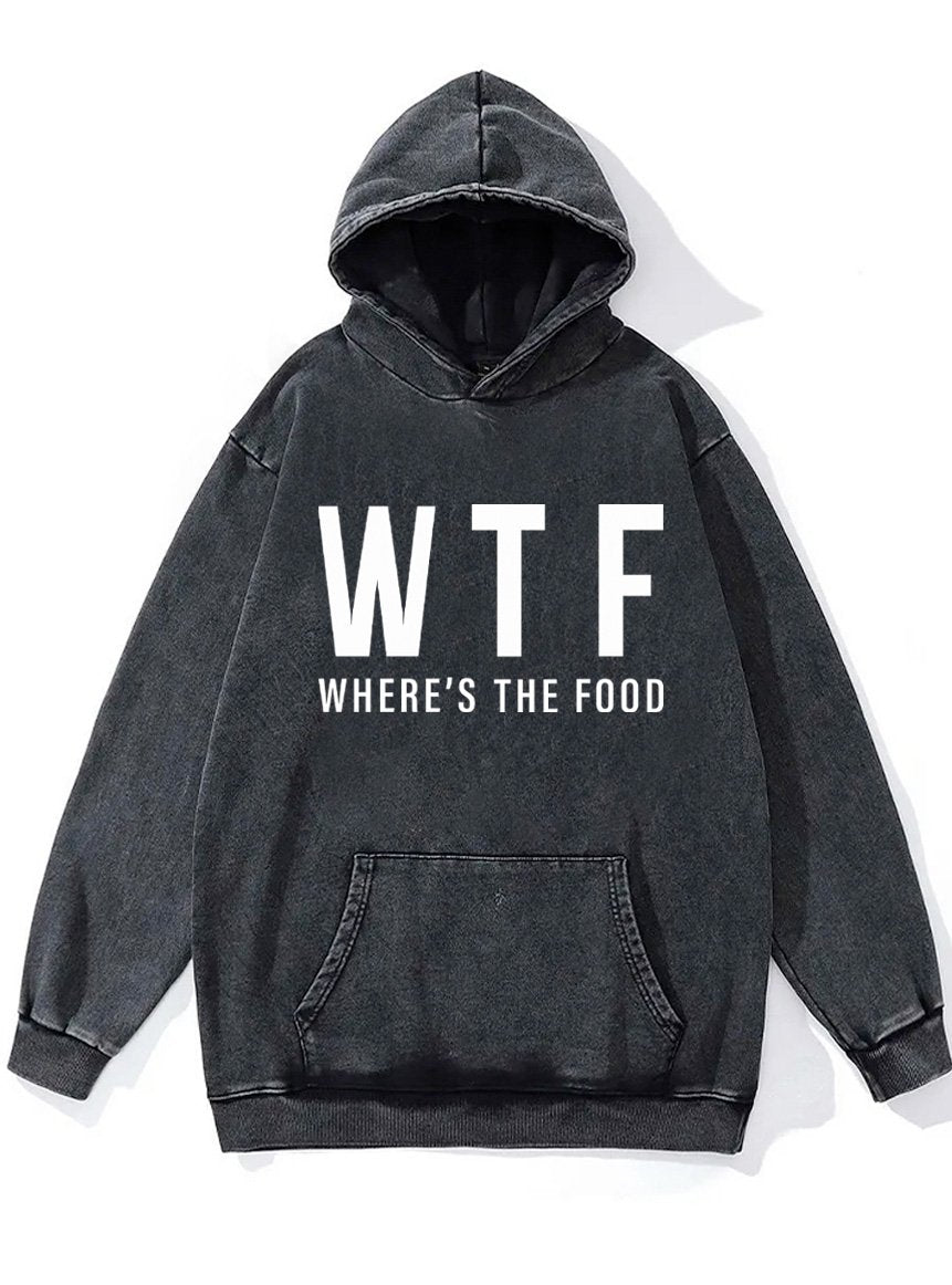 where's the food Washed Gym Hoodie
