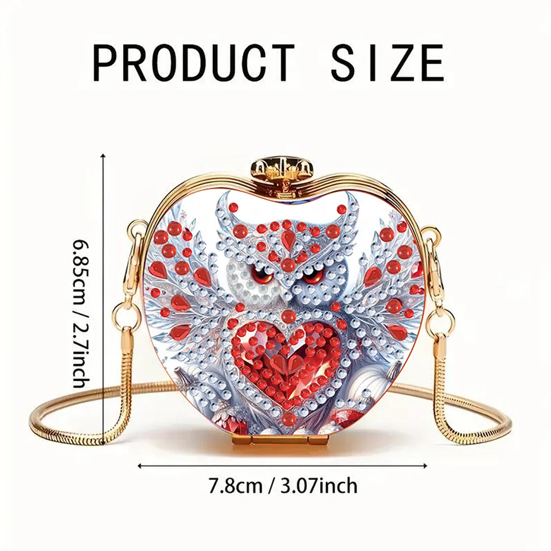 Owl DIY Acrylic Love Art Diamond Painting Coin Purse with Chain for Women Girls