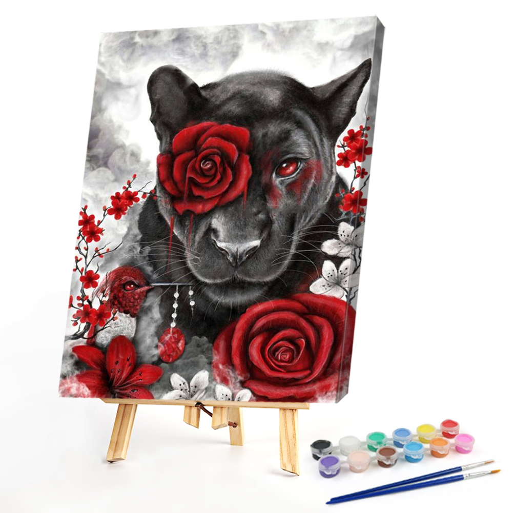 

40*50CM - Paint By Numbers - Tiger Flowers, 501 Original