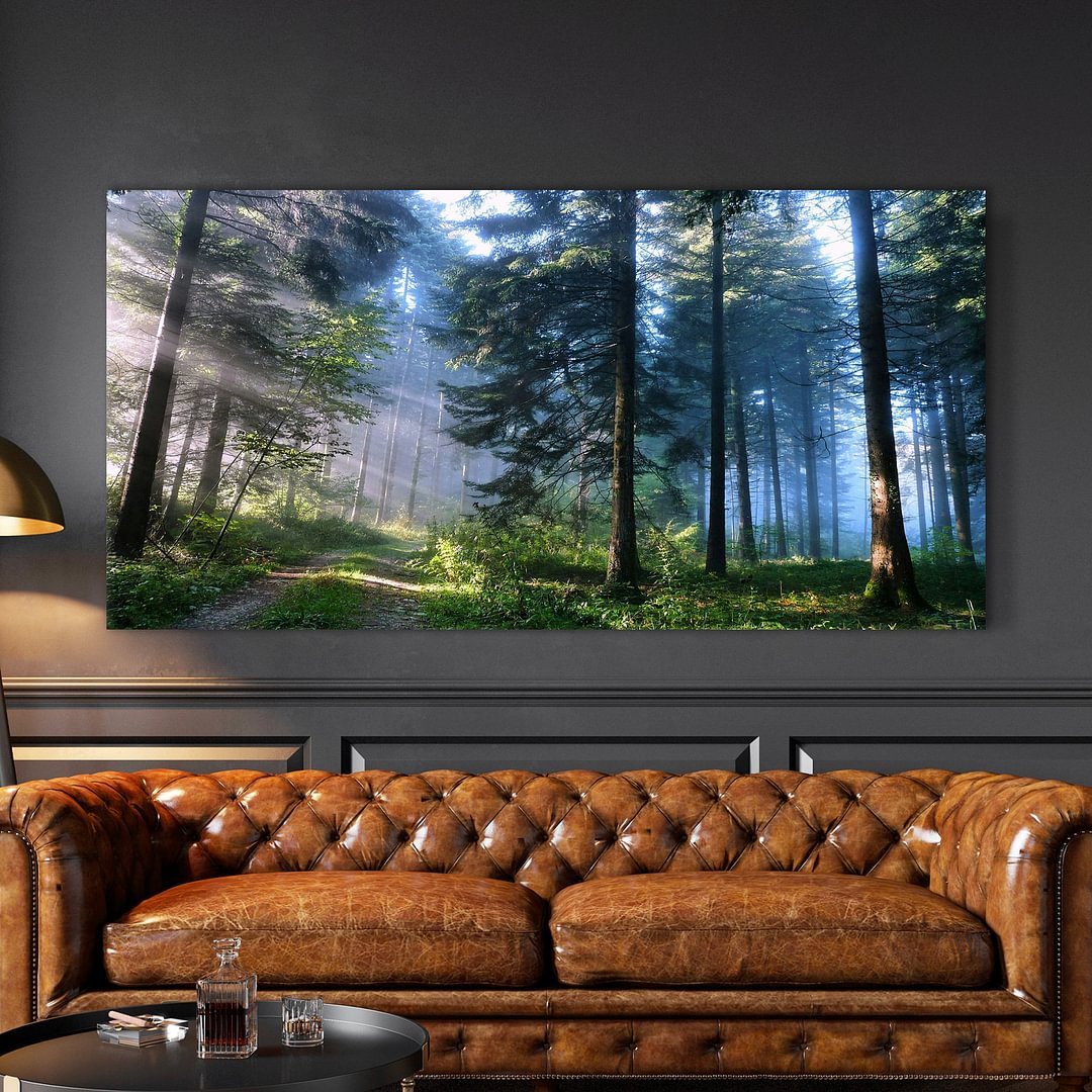 Green Forest Canvas Wall Art