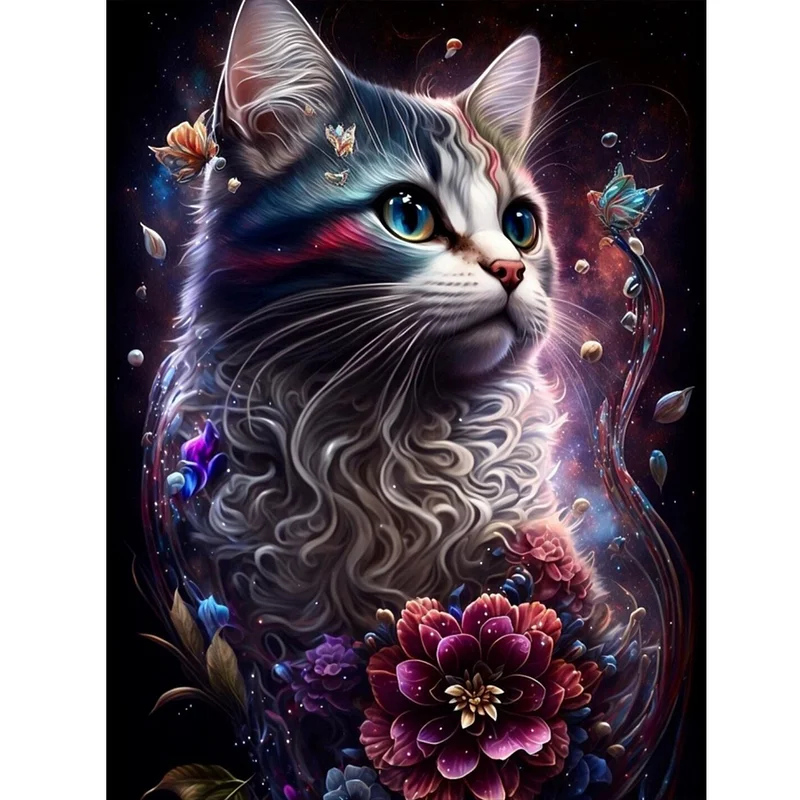 Floofy Surreal Cats Collection - Rainbow Premium DIY Diamond Painting Kit -  Cat Collection – Heartful Diamonds