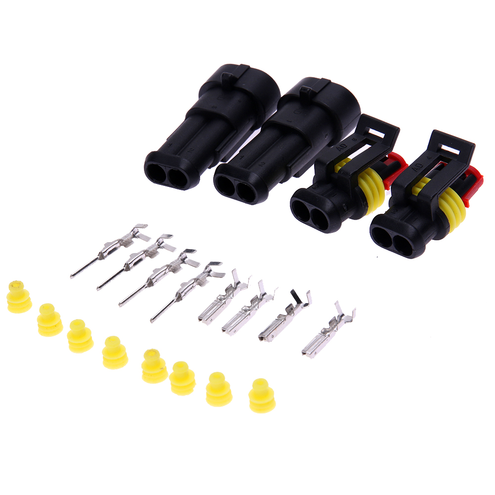 

10 sets Kit Seal Waterproof Connector for Automobile IP65 Connector Plug, 501 Original